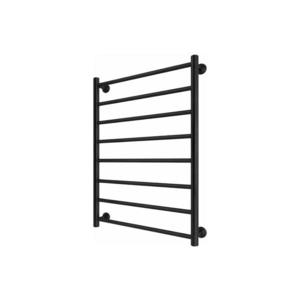 Mario-Radiators Kúpeľňový rebríkový radiátor INOX FLAT 163W/230V 77x53 cm nerez/čierna 1.075.048779.BM vyobraziť