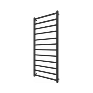 Mario-Radiators Kúpeľňový rebríkový radiátor INOX TOKIO 233 W/230 V 117x53 cm nerez/čierny 1.072.048845.BM vyobraziť