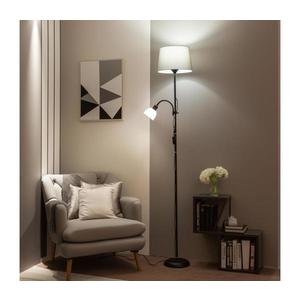 Brilagi - Stojacia lampa CERIA 1xE27/100W/230V + 1xE14/25W čierna/šedá 1xBG2825+1xEG781036 vyobraziť
