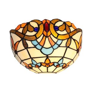 Brilagi - Tiffany vitrážové nástenné svietidlo MIRABELLA 1xE14/40W/230V BRW-12028B vyobraziť