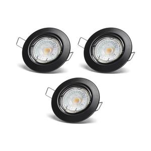 B.V. - SADA 3x LED zapustené stropné svietidlo 1xGU10/4, 5W/230V 6500K čierna B10307OT2 vyobraziť