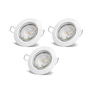 B.V. - SADA 3x LED zapustené stropné svietidlá 1xGU10/4, 5W/230V 6500K biele B10307OT5 vyobraziť