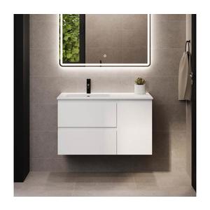 BATH DELUXE Kúpeľňová skrinka s umývadlom HELSINKI 95 cm ľavá/biela BT0181+BT0191 vyobraziť