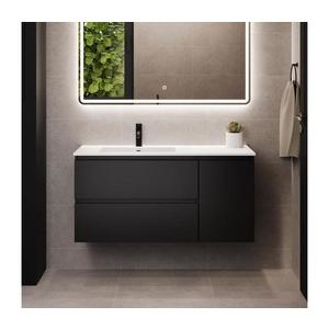 BATH DELUXE Kúpeľňová skrinka s umývadlom HELSINKI 115 cm ľavá/čierna BT0184+BT0194 vyobraziť