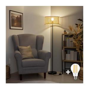 Brilagi - LED stojacia lampa CERIA 1xE27/40W/230V pr. 25 cm bambus/čierna SA2187+EG781159 vyobraziť