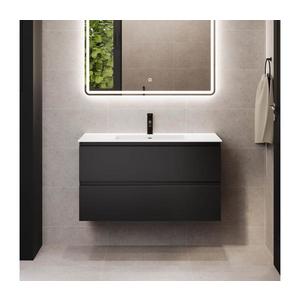 BATH DELUXE Kúpeľňová skrinka s umývadlom HELSINKI 100 cm čierna BT0188+BT0193 vyobraziť