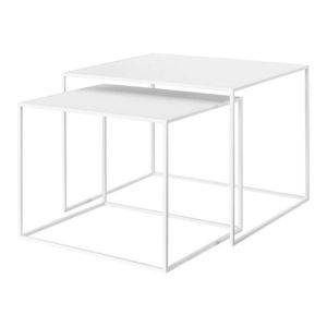 Biele kovové konferenčné stolíky v súprave 2 ks 50x60 cm Fera – Blomus vyobraziť