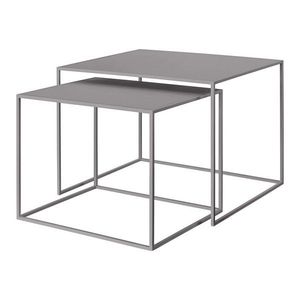 Sivé kovové konferenčné stolíky v súprave 2 ks 50x60 cm Fera – Blomus vyobraziť