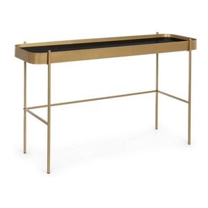 Konzolový stolík so sklenenou doskou v zlatej farbe 43x120, 5 cm Rashida – Bizzotto vyobraziť