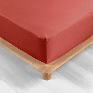 Napínacia plachta z bavlneného perkálu v tehlovej farbe 140x190 cm Percaline – douceur d'intérieur vyobraziť