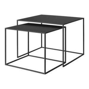 Čierne kovové konferenčné stolíky v súprave 2 ks 50x60 cm Fera – Blomus vyobraziť