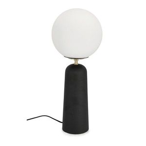 Čierna kovová stolová lampa so skleneným tienidlom (výška 51 cm) Delphine – Bizzotto vyobraziť