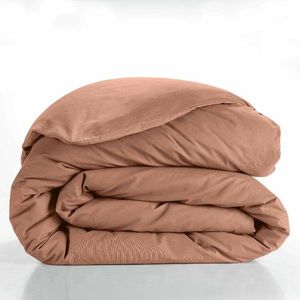 Bavlnená obliečka na perinu na dvojlôžko/predĺžená v lososovej farbe 240x220 cm Lina – douceur d'intérieur vyobraziť
