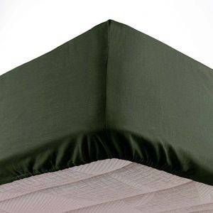 Khaki napínacia plachta z mikrovlákna 90x190 cm Oscar – douceur d'intérieur vyobraziť