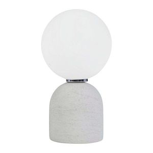 Sivá keramická stolová lampa so skleneným tienidlom (výška 22 cm) Jael – Yes Everyday vyobraziť