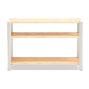Krémový/v svetloprírodnej farbe regál v dekore duba 126x84x43 cm Bona – Teulat vyobraziť