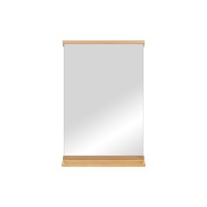 Nástenné zrkadlo s poličkou s dreveným rámom 50x75 cm Lun – noo.ma vyobraziť