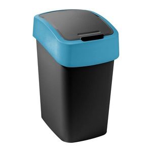 Čierny/modrý plastový odpadkový kôš na triedený odpad 9 l Flip Bin – Curver vyobraziť