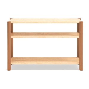 Regál v dekore duba v tehlovej farbe/v svetloprírodnej farbe 126x84x43 cm Bona – Teulat vyobraziť