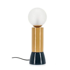Kovová stolová lampa so skleneným tienidlom (výška 47 cm) Malton – Bizzotto vyobraziť