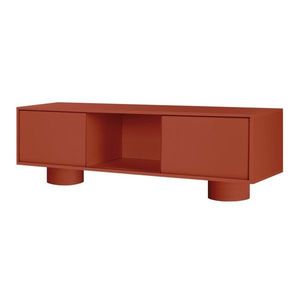 TV stolík v terakotovej farbe 160x48x42 cm Taro – noo.ma vyobraziť