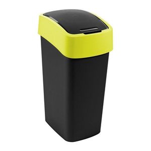 Žltý/čierny plastový odpadkový kôš na triedený odpad 45 l Flip Bin – Curver vyobraziť