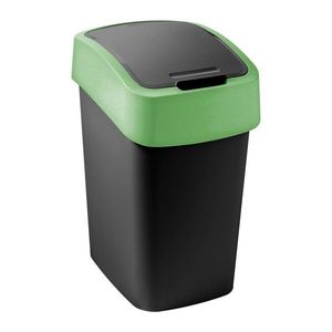 Zelený/čierny plastový odpadkový kôš na triedený odpad 9 l Flip Bin – Curver vyobraziť