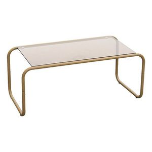 Hnedý konferenčný stolík so sklenenou doskou 40x80 cm Ventana – Leitmotiv vyobraziť