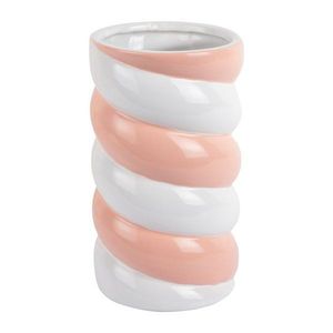 Biela/ružová keramická váza (výška 23 cm) Marshmallow – PT LIVING vyobraziť