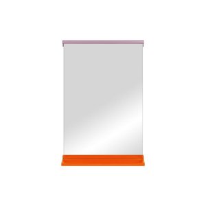 Nástenné zrkadlo s poličkou s dreveným rámom 50x75 cm Lun – noo.ma vyobraziť