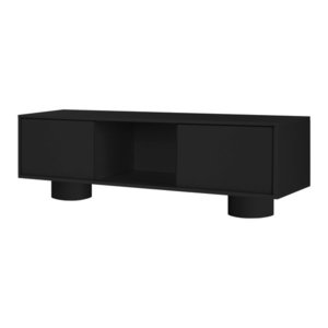 Čierny TV stolík 160x48x42 cm Taro – noo.ma vyobraziť