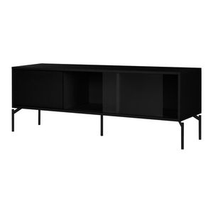 Čierny TV stolík 160x60x42 cm Met – noo.ma vyobraziť
