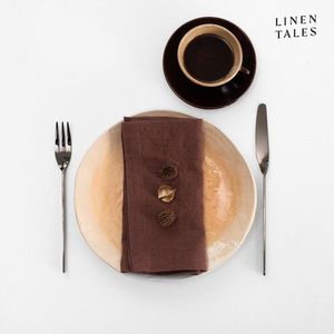 Ľanové obrúsky v súprave 2 ks 40x40 cm Chocolate – Linen Tales vyobraziť