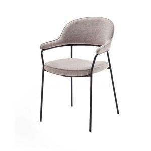 Béžová jedálenská stolička s podrúčkami Kindersley – Unique Furniture vyobraziť