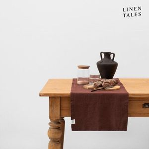 Ľanový behúň na stôl 40x150 cm Chocolate – Linen Tales vyobraziť