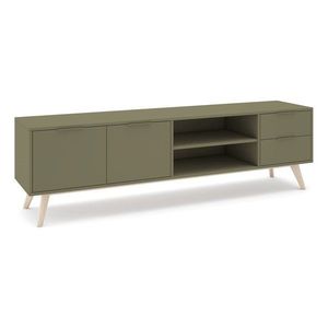 Zelený matný TV stolík 180x53x40 cm Campus – Marckeric vyobraziť