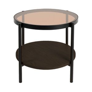 Okrúhly odkladací stolík so sklenenou doskou ø 48 cm Hassel – Unique Furniture vyobraziť
