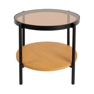Okrúhly odkladací stolík so sklenenou doskou ø 48 cm Hassel – Unique Furniture vyobraziť