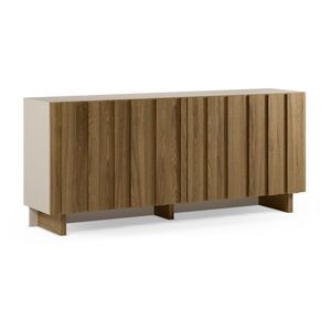 Krémovobiela/v prírodnej farbe komoda z borovicového dreva 180x78x43 cm Marlo – Marckeric vyobraziť