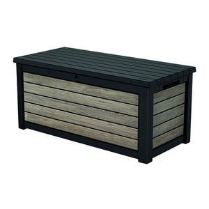 Čierny/v svetlo prírodnej farbe plastový záhradný úložný box Deco Ashwood – Keter vyobraziť