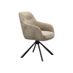 Taupe čalúnené jedálenské kreslo s podrúčkami Avola – Unique Furniture vyobraziť