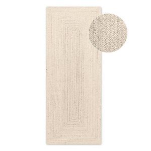 Krémovobiely obojstranný/ručne tkaný jutový behúň 80x200 cm Juno – Hanse Home vyobraziť
