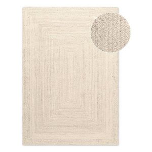 Krémovobiely obojstranný/ručne tkaný jutový koberec 200x300 cm Juno – Hanse Home vyobraziť