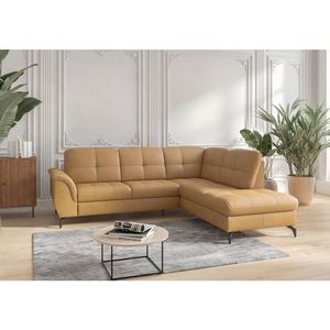 Sit & More ROHOVÁ SEDAČKA, textil, koža, kari žltá vyobraziť