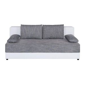 P & B ROZKLADACIA POHOVKA, textil, kompozitné drevo, sivá, biela vyobraziť
