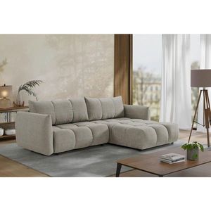 Livetastic ROZKLADACIA ROHOVÁ SEDAČKA, plast, textil, kompozitné drevo, mokka vyobraziť