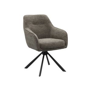 Tmavosivé čalúnené jedálenské kreslo s podrúčkami Avola – Unique Furniture vyobraziť