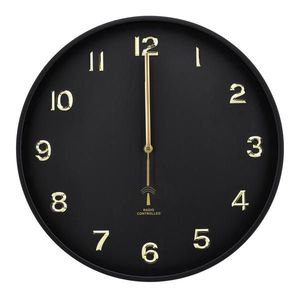 Ambia Home RÁDIOM RIADENÉ HODINY čierna vyobraziť