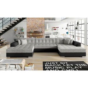 MID.YOU SEDACIA SÚPRAVA, textil, sivá, čierna vyobraziť