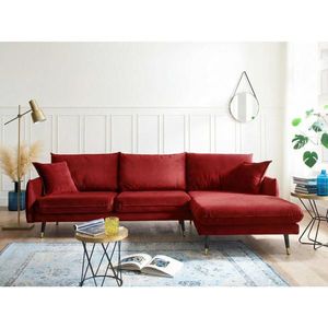 MID.YOU ROHOVÁ SEDAČKA, textil, tmavočervená vyobraziť